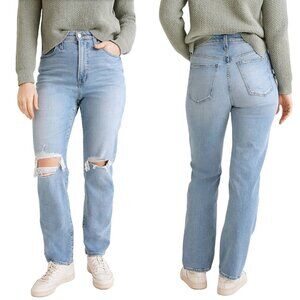 Madewell The Perfect Vintage Straight Jean Size 28 Knee Rip Edition Danby ND515